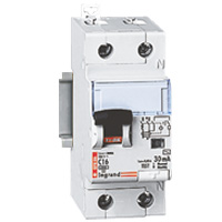 Legrand Дифференциальный автоматический выключатель 1P+N 40A 30mA (AC) 6 kA (2M)