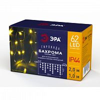Гирлянды ENOB-2B  ЭРА Гирлянда LED Бахрома 2м*1м теплый свет, 24V,  IP44